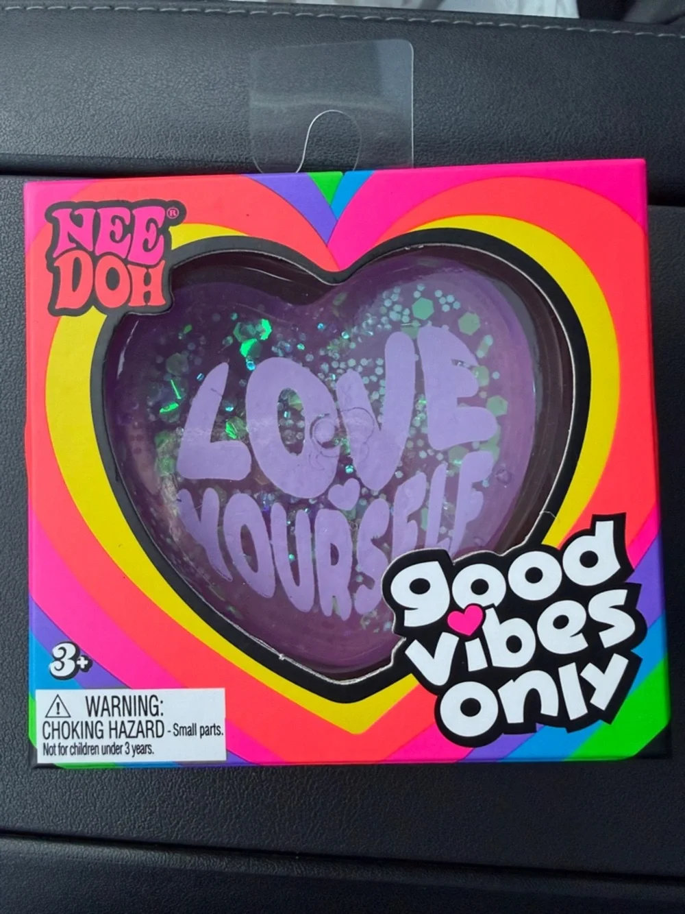Needoh Purple Heart 'Love Yourself' Stress Ball - Good Vibes Only